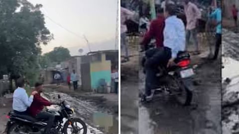 चिखलात अडकले मंत्री गिरीश महाजन, Video सोशल मीडियावर व्हायरल