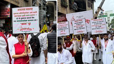 ढोल-ताशा पथकाच्या मिरवणुकीत महिलांच्या सुरक्षेचा जागर; सुरक्षेबाबतच्या फलकातून जागरूकता करण्याचे प्रभावी पाऊल