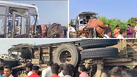 जालन्यात एसटी बस-टेम्पोचा भीषण अपघात; बसच्या वाहकासह सहा जण ठार, १७ जखमी