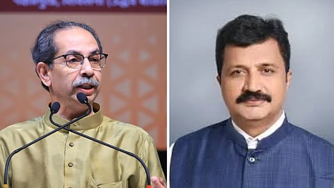 उद्धव ठाकरे(डावीकडे), मनोज आखरे (उजवीकडे)