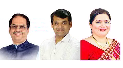 पराग अळवाणी, संदीप नाईक आणि जुईली शेंडे (डावीकडून)