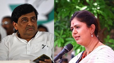 अशोक चव्हाण,पंकजा मुंडे (डावीकडून)