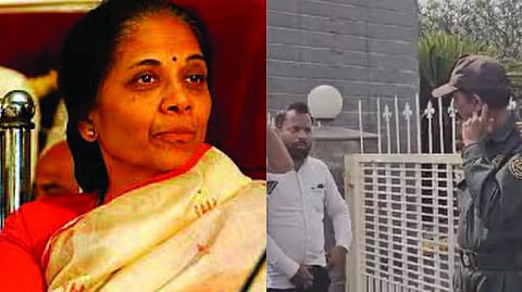 बारामती टेक्सटाईल पार्कमध्ये प्रतिभा पवारांना अडविले