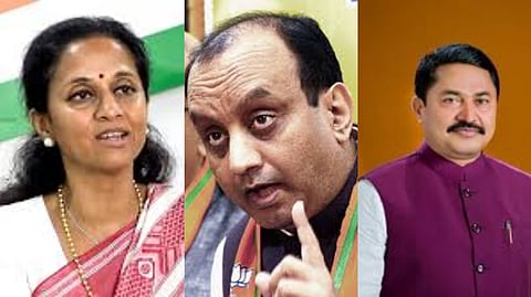 सुप्रिया सुळे, सुधांशू त्रिवेदी, नाना पटोले (डावीकडून)