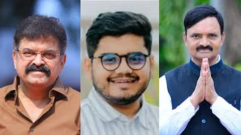जितेंद्र आव्हाड, रोहित पाटील, उत्तम जानकर (डावीकडून)