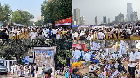 चैत्यभूमीवर लाखो आंबेडकरी अनुयायी झाले नतमस्तक