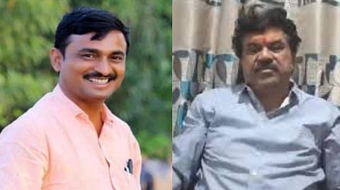 संतोष देशमुख, वाल्मिक कराड (डावीकडून)