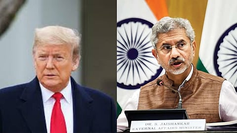 अमेरिकेचे ४७ वे राष्ट्राध्यक्ष डोनाल्ड ट्रम्प, भारतातरचे परराष्ट्रमंत्री एस. जयशंकर (डावीकडून)