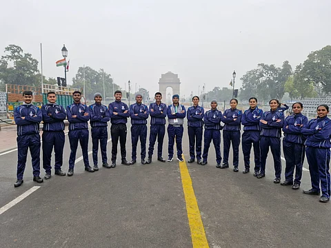 महाराष्ट्राच्या १२ ‘एनएसएस’च्या स्वयंसेवकांचा कुडकुडत्या थंडीत सराव; प्रजासत्ताकदिनाच्या पथ संचलनासाठी कसरत
