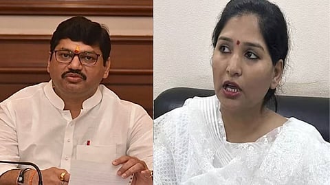 धनंजय मुंडे, करुणा शर्मा (डावीकडून)