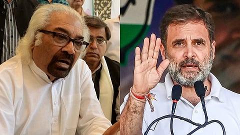 सॅम पित्रोदा, राहुल गांधी (डावीकडून)