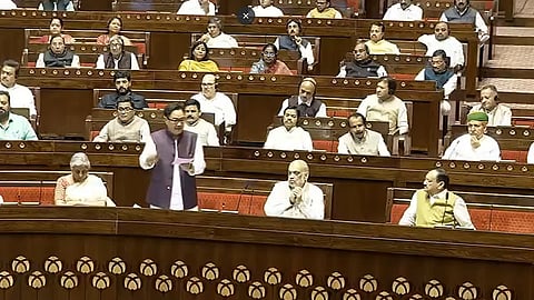 केंद्रीय अल्पसंख्यांक व्यवहार मंत्री किरेन रिजिजू यांनी राज्यसभेत हे विधेयक मांडले (स्क्रीनशॉट)