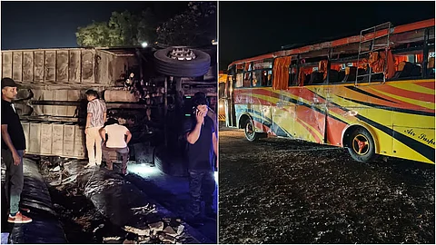 कर्नाळा खिंडीतील अपघातात एका प्रवाशाचा मृत्यू; ३४ प्रवासी जखमी