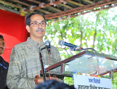 मराठी माणूस एकत्र येऊ नये म्हणून... शिवसेना पक्षप्रमुख उद्धव ठाकरे यांचा भाजपला टोला