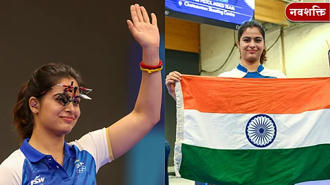 Asian Shooting Championships : मनूचा एकाच दिवशी दुहेरी कांस्यवेध