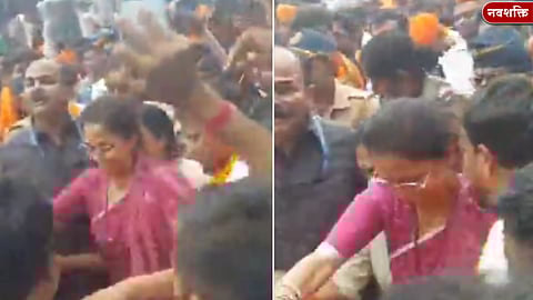 Maratha reservation protest : सुप्रिया सुळेंना आंदोलकांचा घेराव; गाडीवर बाटल्या भिरकावल्या