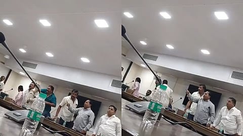 एसटी बँकेच्या सभेत सदावर्ते गट आणि शिवसेना शिंदे गटामध्ये राडा