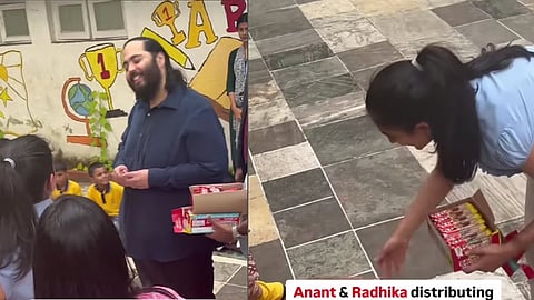 अनंत आणि राधिका अंबानी यांची साधेपणात दिवाळी; अनाथाश्रमातील मुलांसोबत खास सेलिब्रेशन