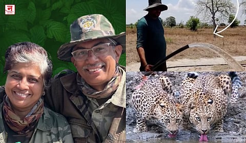 निसर्गाशी नातं जपणारं दंतचिकित्सक दाम्पत्य! सौरउर्जेच्या माध्यमातून पाणीपंपाची निर्मिती; तहानलेल्या वन्यजीवांना जीवनदान