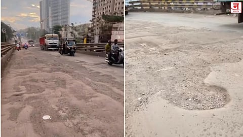 दुरुस्तीनंतरही शहाड उड्डाणपूल खड्डेमय; जीव मुठीत धरून करावा लागतोय प्रवास