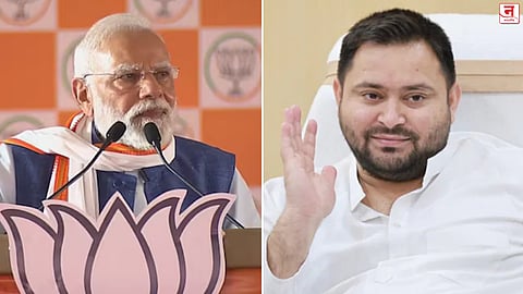 वडिलांचे नाव घ्यायला लाज का वाटते? पंतप्रधान मोदींचा तेजस्वी यादव यांना सवाल