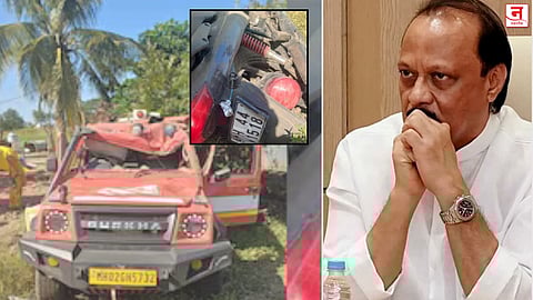 Beed : अजित पवारांच्या ताफ्यातील गाडीची दुचाकीला धडक; चौघे गंभीर जखमी