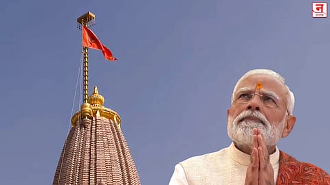 राम मंदिरावर फडकला धर्मध्वज; शतकानुशतकांचे घाव आता भरत आहेत! पंतप्रधान मोदी झाले भावुक