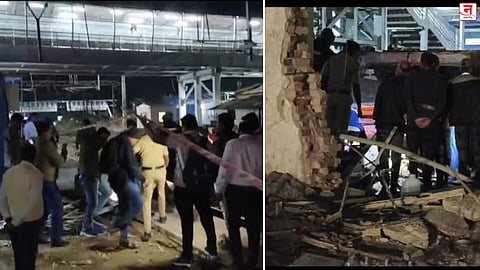 आटगाव स्थानकावरील पादचारी पूल कोसळला