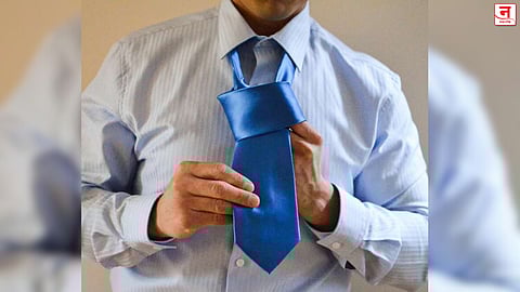 ऑफिसला जायच्या आधीची डोकेदुखी संपली! अवघ्या १० सेकंदांत परफेक्ट 'टाय नॉट'; पाहा Video
