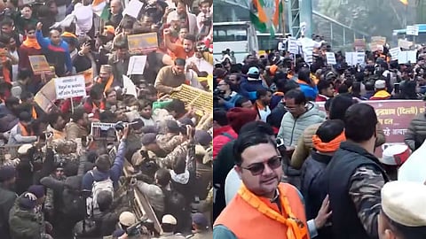 बांगलादेशातील हिंदू कामगाराच्या हत्येचा दिल्लीत निषेध; पोलिस-आंदोलकांमध्ये संघर्ष