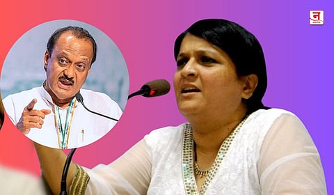 "संपूर्ण महाराष्ट्रात एकत्र येण्याची हिंमत नाही का? सत्तेच्या गणितापुढे...." ; राष्ट्रवादीच्या अजित पवार गटाला अंजली दमानियांचा टोला