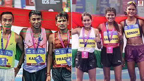 मुंबई मॅरेथॉनमध्ये महाराष्ट्राचा झेंडा; भारतीय पुरुषांच्या गटात मुंबईच्या कार्तिकची बाजी; महिलांमध्ये नाशिकची संजीवनी विजेती