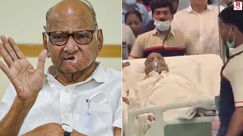 ज्येष्ठ नेते शरद पवार रुग्णालयात दाखल; घशाचा संसर्ग, खोकला व तापाचा त्रास