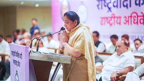 राष्ट्रवादीच्या राष्ट्रीय अध्यक्षपदी सुनेत्रा पवार; पक्षाच्या अधिवेशनात एकमताने झाली निवड