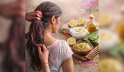 Holi 2026 : केसांमधील होळीचा रंग काही केल्या जात नाही? मग 'हे' सोपे उपाय करून पाहा