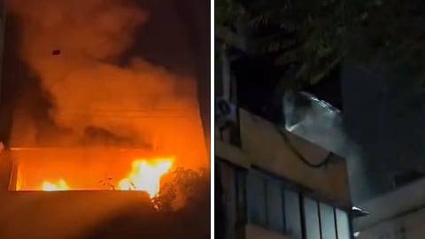 Mumbai : T२० विजयाचा जल्लोष महागात! फटाक्यामुळे फ्लॅटच्या गॅलरीत आग, VIDEO