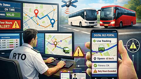 खासगी बसवर डिजिटल 'वॉच'; बस फिटनेस, मार्ग, चालकाचा तपशील ऑनलाइन होणार