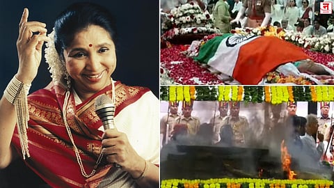 सुरसम्राज्ञी आशा भोसले पंचतत्त्वात विलीन; शिवाजी पार्कमध्ये शासकीय इतमामात अंत्यसंस्कार