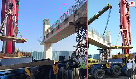 Mumbai : ४०० टन वजनी क्रेन उलटली; BKC मध्ये मेट्रो कामादरम्यान मोठा अपघात