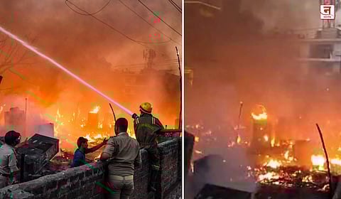 VIDEO : लखनऊमधील झोपडपट्टीत भीषण आग; सिलिंडर स्फोटांमुळे शेकडो झोपड्या जळून खाक, अनेक कुटुंबे बेघर