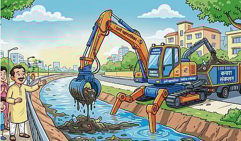 ठाण्यात नालेसफाईसाठी रोबोटिक पद्धतींचा वापर; गुंतागुंतीच्या, लटकलेल्या विद्युत वाहिन्यांमुळे धोका वाढला