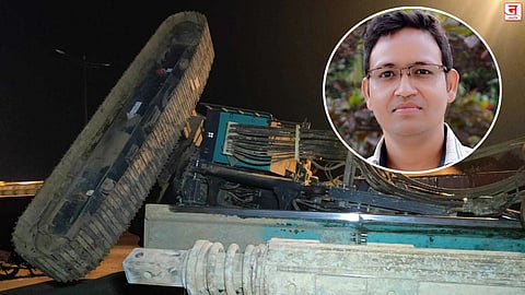 मानखुर्द येथे बांधकाम सुरू असलेल्या ठिकाणी क्रेन कोसळली आणि एका पोलिसाचा मृत्यू झाल्याची दुर्दैवी घटना घडली.