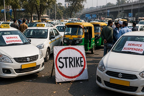 दिल्लीत तीन दिवसांचा वाहतूक संप सुरू; दरवाढीसाठी वाहतूकदार आक्रमक