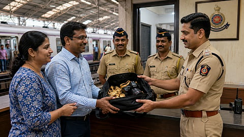 Mumbai : लोकलमध्ये दाम्पत्य विसरले १० लाखांच्या दागिन्यांची बॅग; रेल्वे पोलिसांच्या तत्परतेमुळे ऐवज सापडला