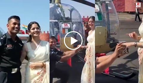 Nashik : "इथे प्रेमाने घेतली भरारी"; पदवी मिळताच हेलिकॉप्टरसमोर आर्मी पायलटचा प्रेयसीला खास प्रपोज, Video व्हायरल