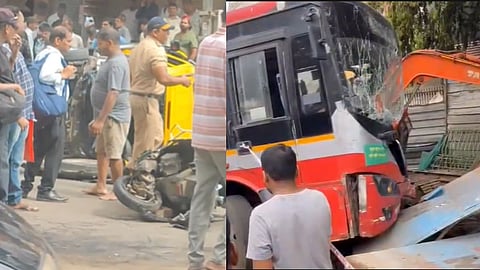 Mumbai : दादरमध्ये BEST बसचा भीषण अपघात; एकामागोमाग एक वाहनांना दिली धडक; एकाचा मृत्यू, Video