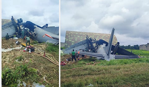 IAF चे विमान कोसळले; वैमानिकासह ५ ठार, आसामच्या जोरहाट एअरबेसवर लँडिंगवेळी लागली आग, अपघाताच्या चौकशीचे आदेश