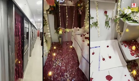रेल्वेच्या फर्स्ट एसी डब्यात विनापरवाना डेकोरेशन; TTE निलंबित