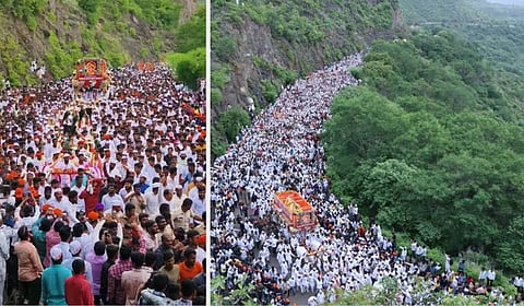 Pune : दिवेघाट हरिनामात दुमदुमला; माऊलींची पालखी सासवडमध्ये, तुकोबांची लोणी काळभोरमध्ये विसावली