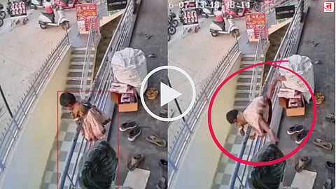 पालकांचं क्षणभर दुर्लक्ष... अन् ४ वर्षीय चिमुकली थेट पहिल्या मजल्यावरून खाली; VIDEO व्हायरल